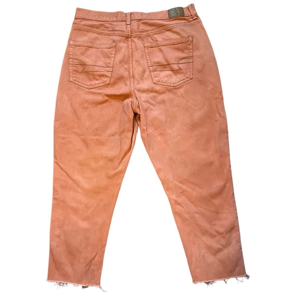 American Eagle Outfitters Orange Cropped Jeans - Picture 2 of 9